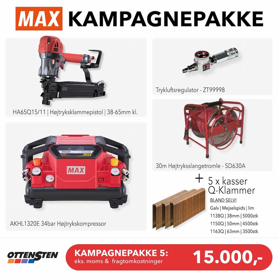 MAX Kampagnepakke 5 | HA65Q/15-11 sæt | 5 x ks Q-klammer